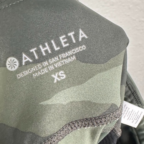 Athleta Camo Green Contender 7/8 Tight Leggings SZ XS - Picture 4 of 9